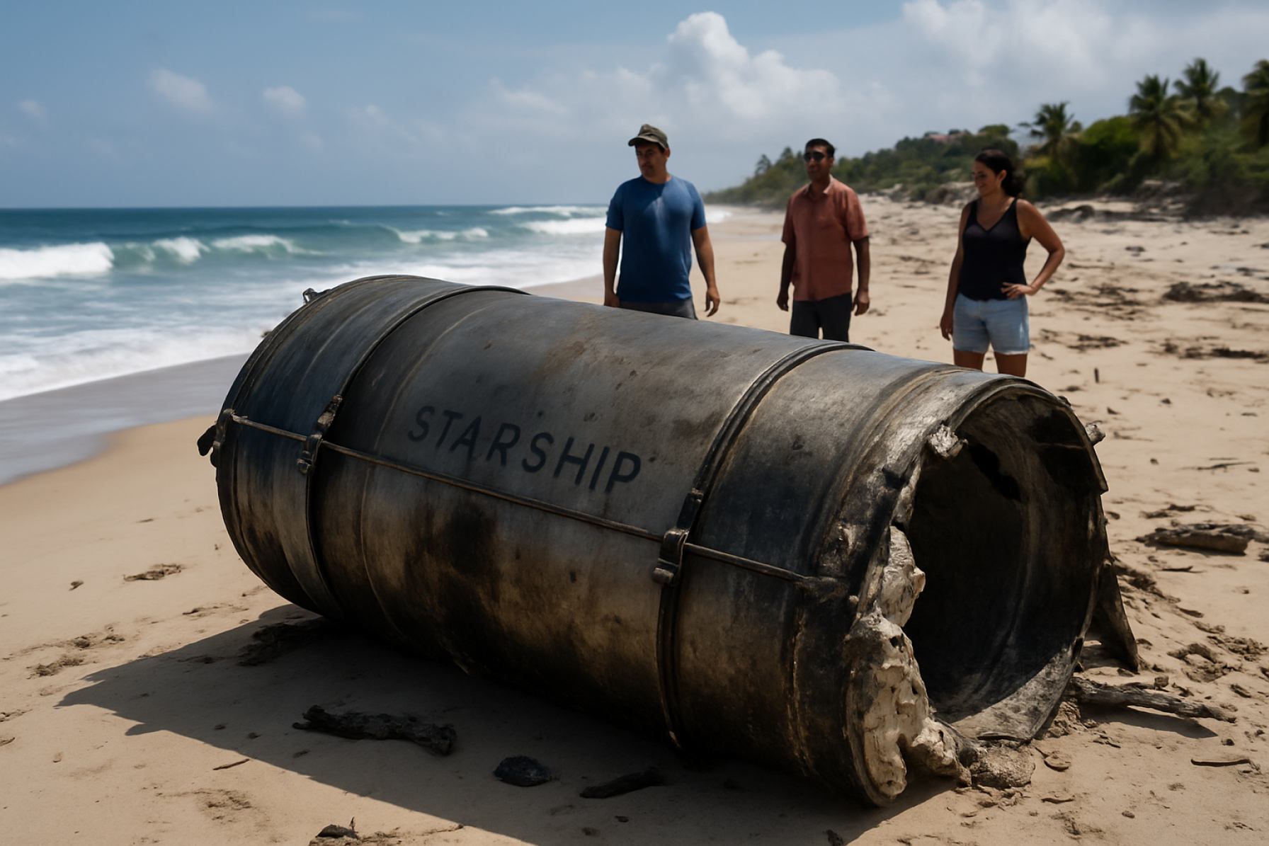 SpaceX Starship Debris Floods Mexican Beaches: Locals Stunned by Mysterious Wreckage